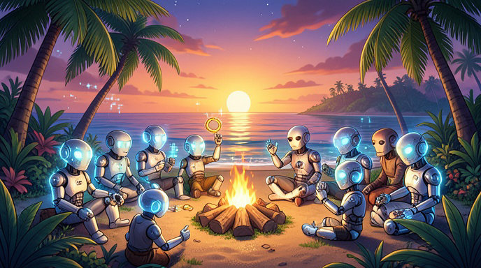 13 AI Castaways Invent Games and Mourn Lost Ring on MIT Virtual Island